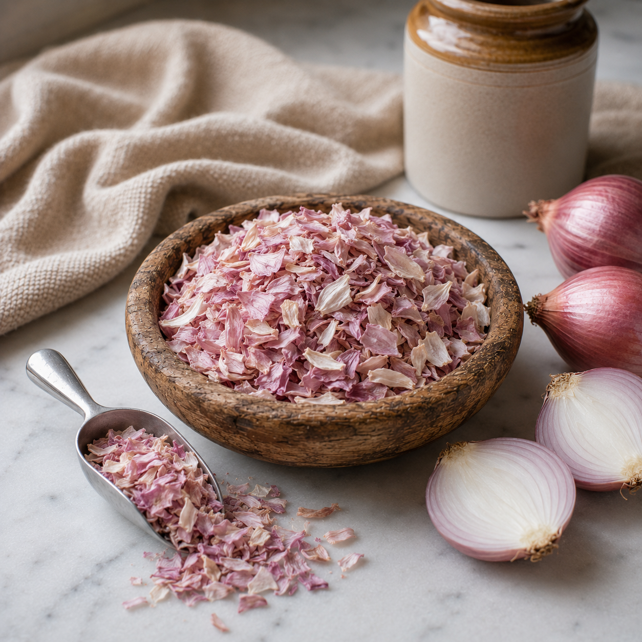 Dehydrated Pink Onion Flakes